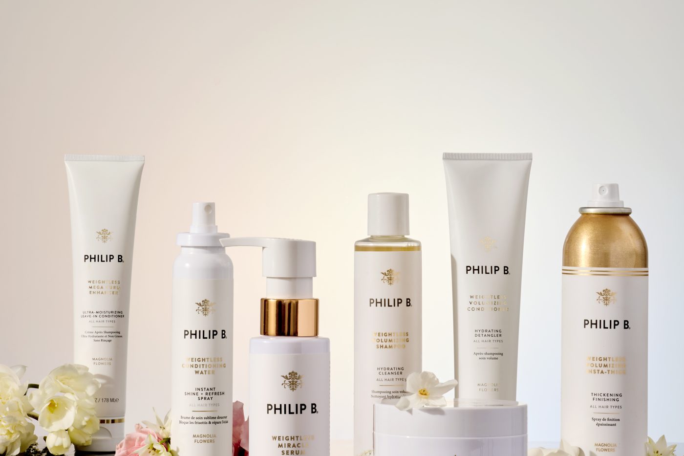 Selección de productos de belleza Philip B